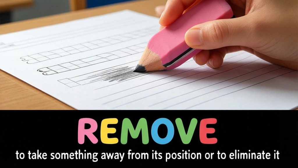 English Illustration for remove